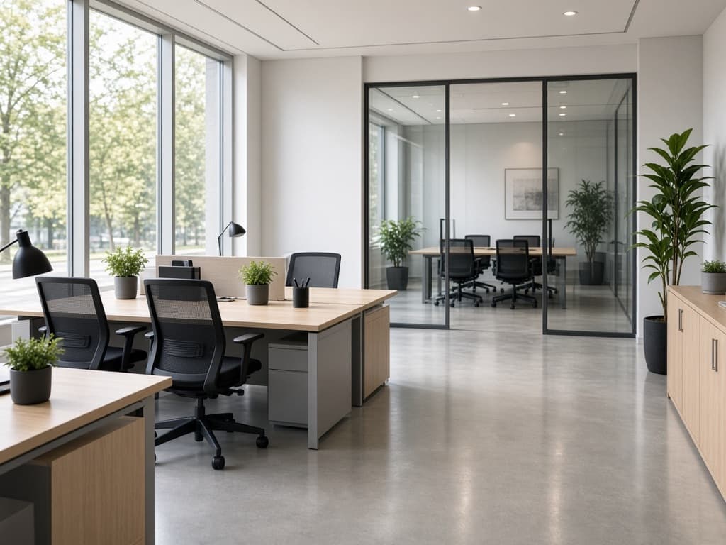 Illustration of a clean, empty modern office